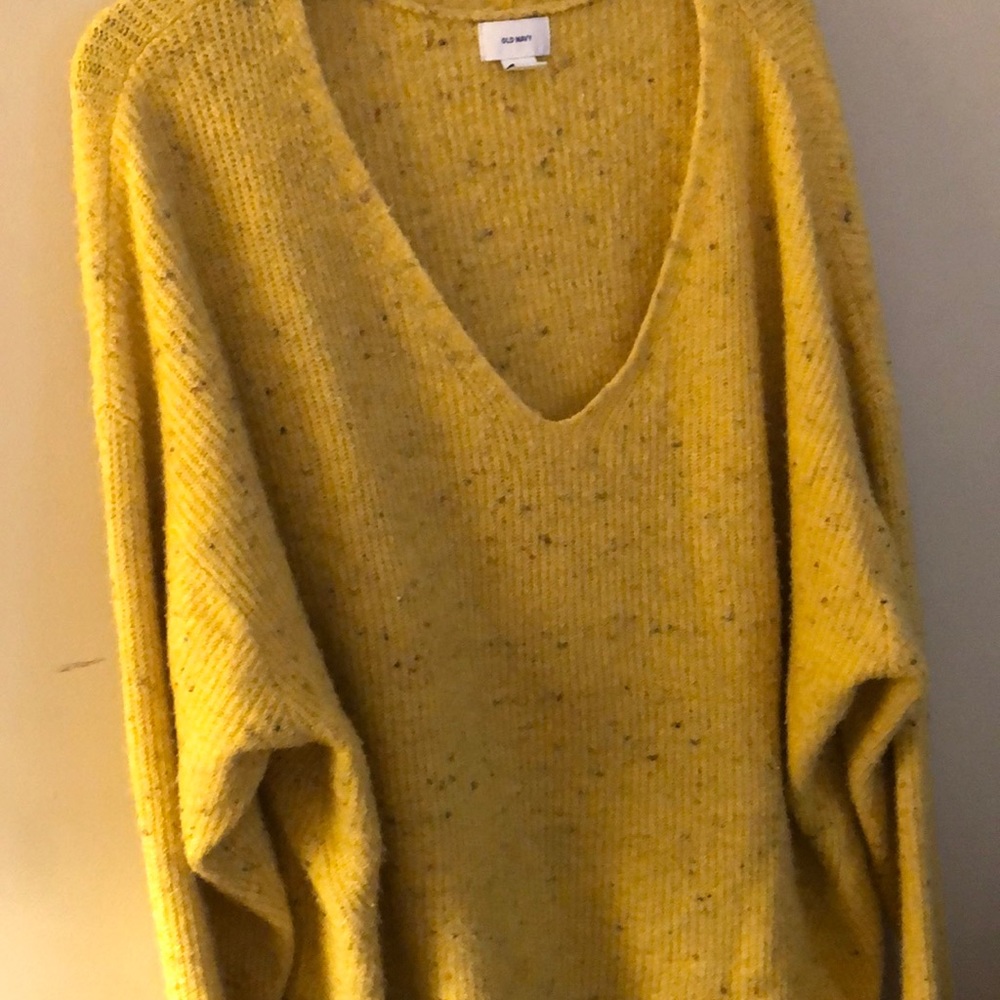 Old navy knit 🧶 oversized mustard sweater top